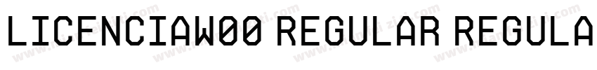 LicenciaW00 Regular Regular字体转换